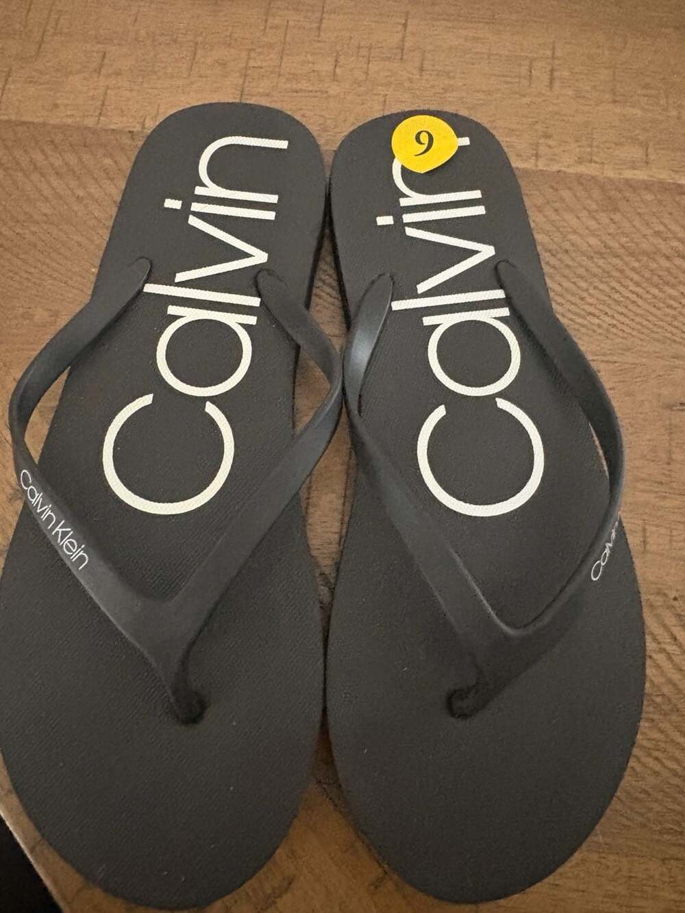 Calvin Klein Salma Logo Women's Flip Flop Sandals - Black